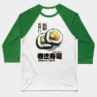 Sushi Roll Fresh and Tasty Baseball T-Shirt